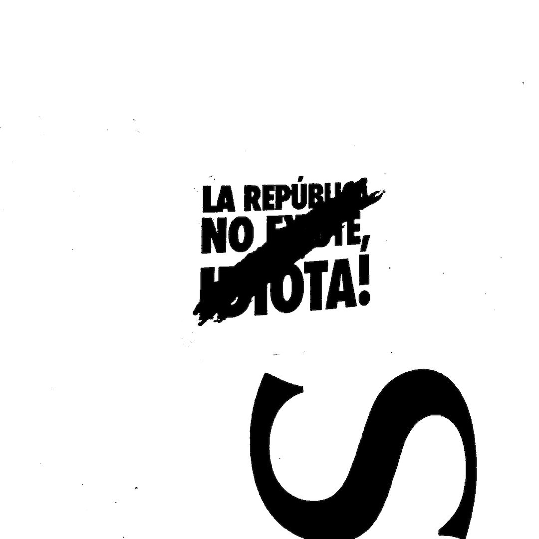 abstract black and white image letterforms
