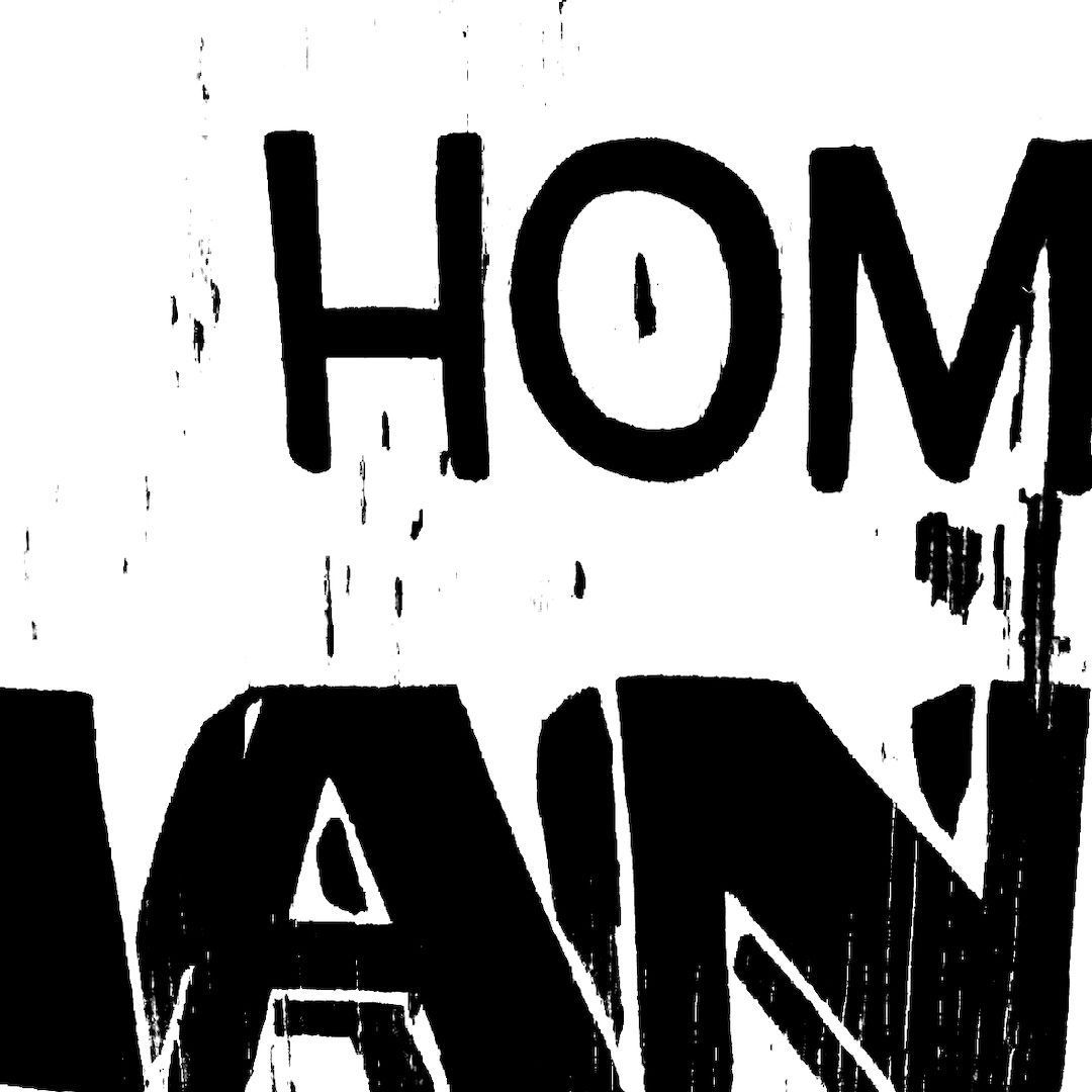 abstract black and white image letterforms