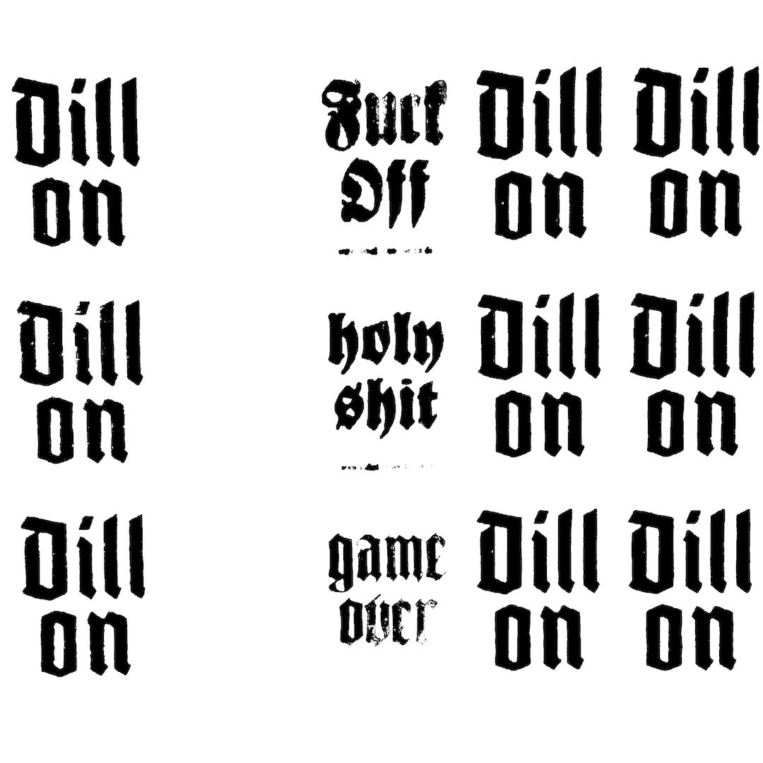 abstract black and white image letterforms