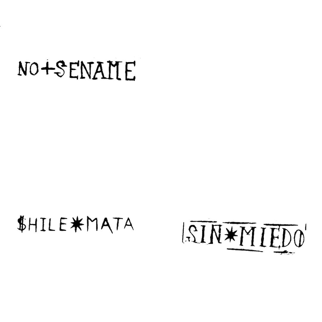 abstract black and white image letterforms