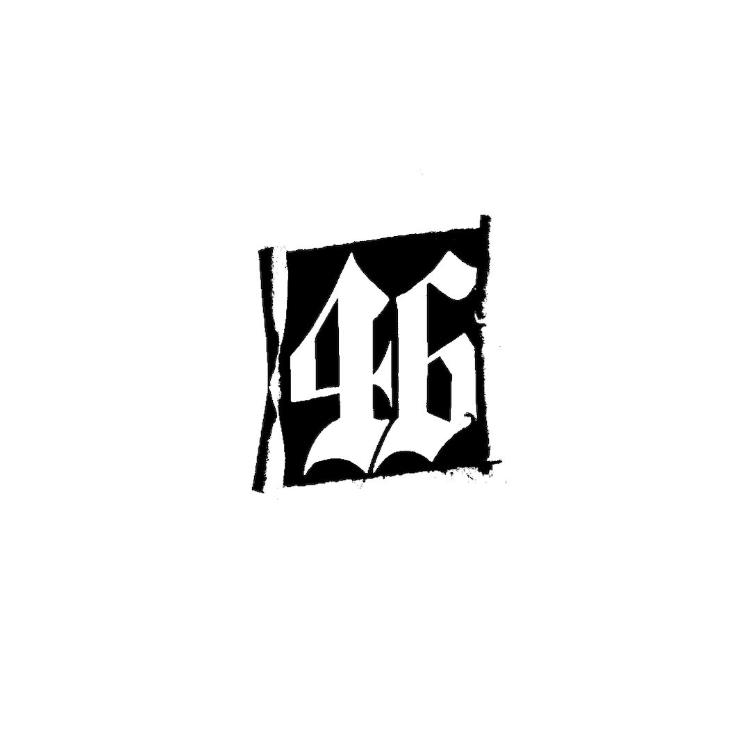 abstract black and white image letterforms