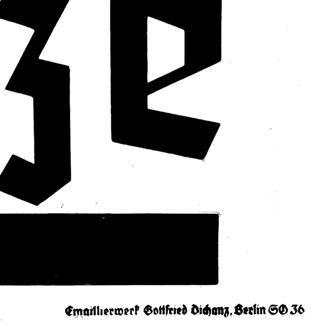 abstract black and white image letterforms