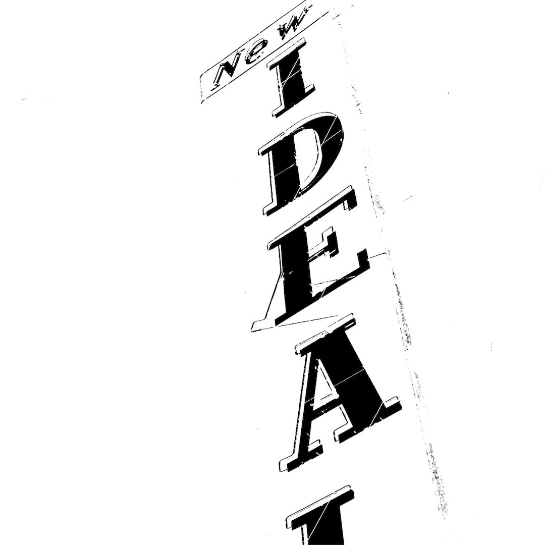 abstract black and white image letterforms