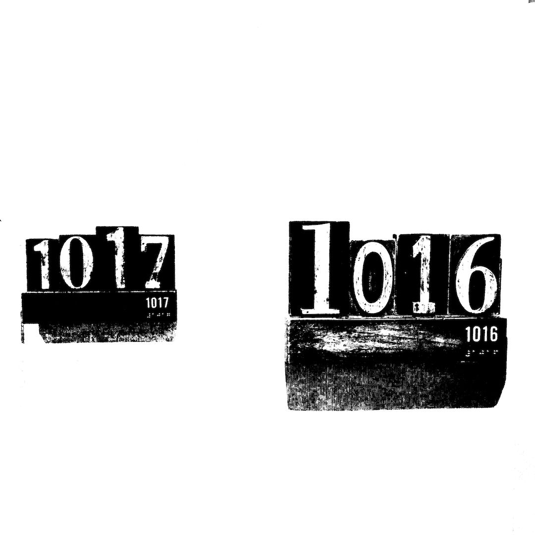 abstract black and white image letterforms