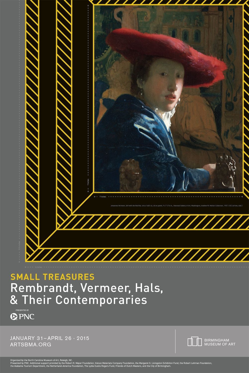 Poster for an exhibition of small dutch paintings