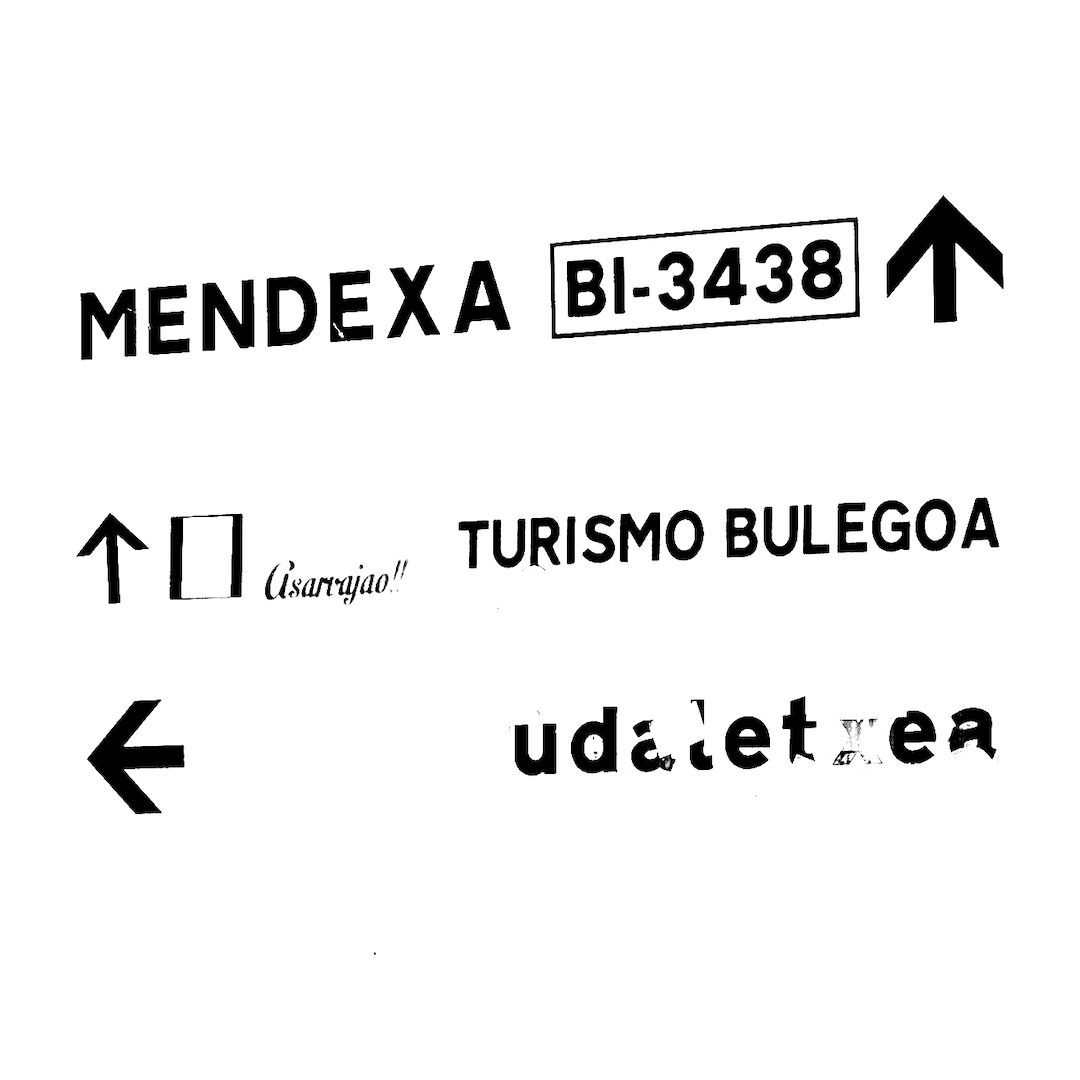 abstract black and white image letterforms