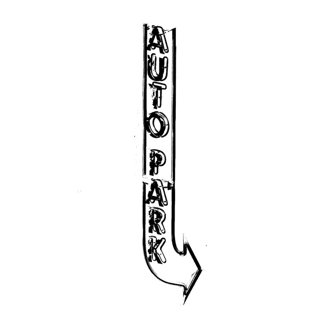 abstract black and white image letterforms