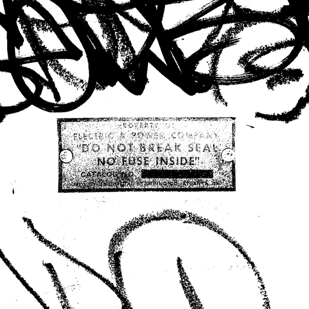 abstract black and white image letterforms