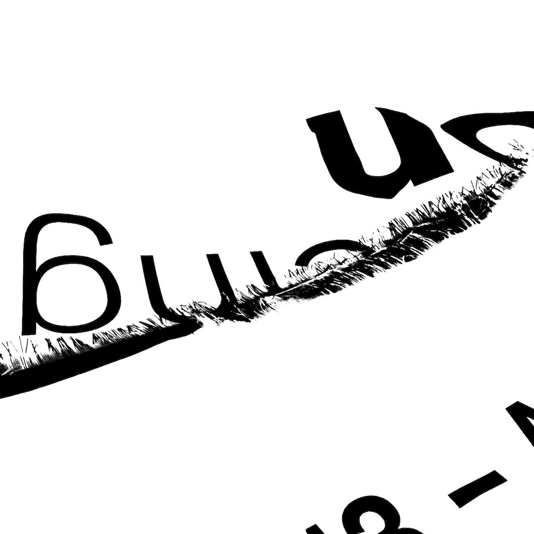 abstract black and white image letterforms