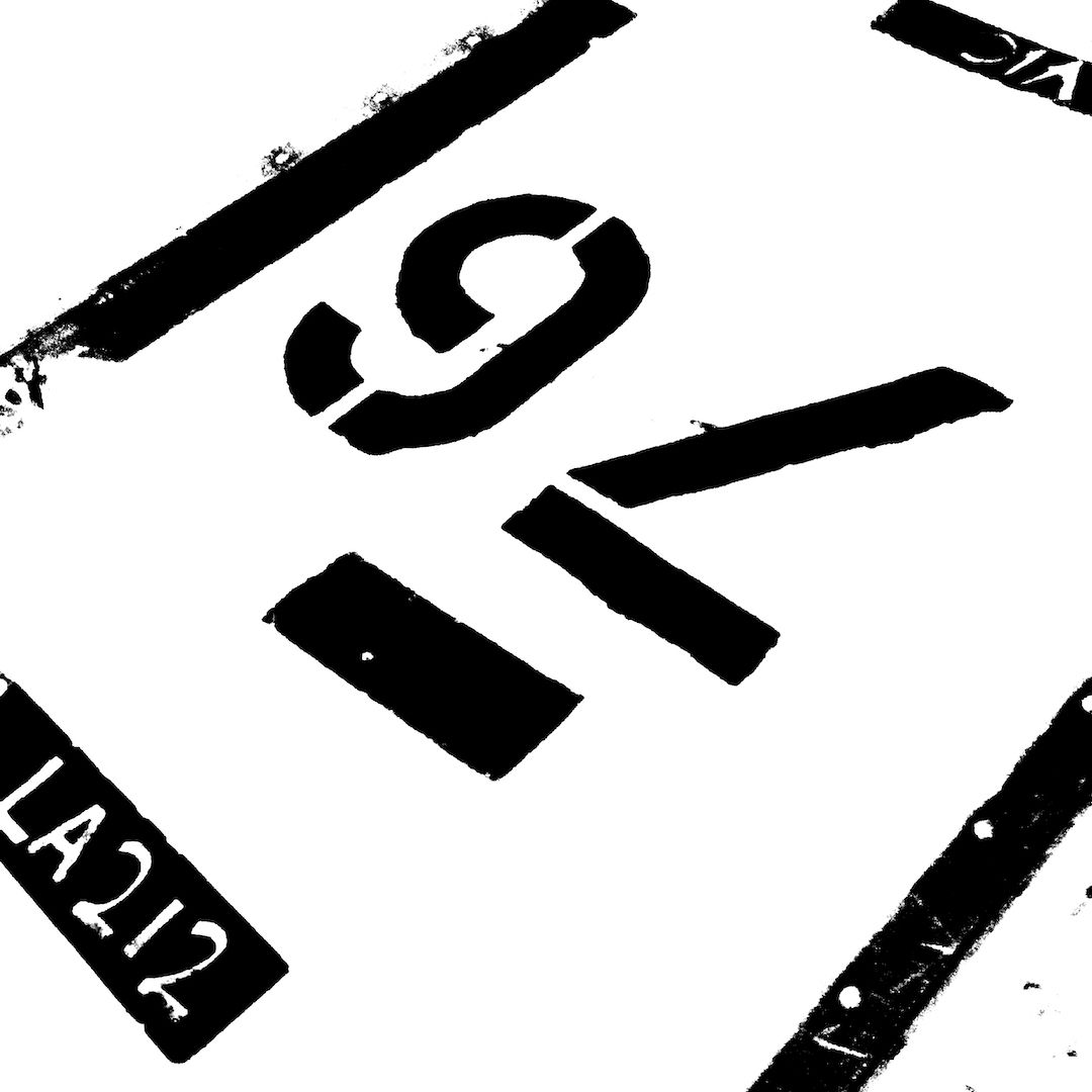 abstract black and white image letterforms