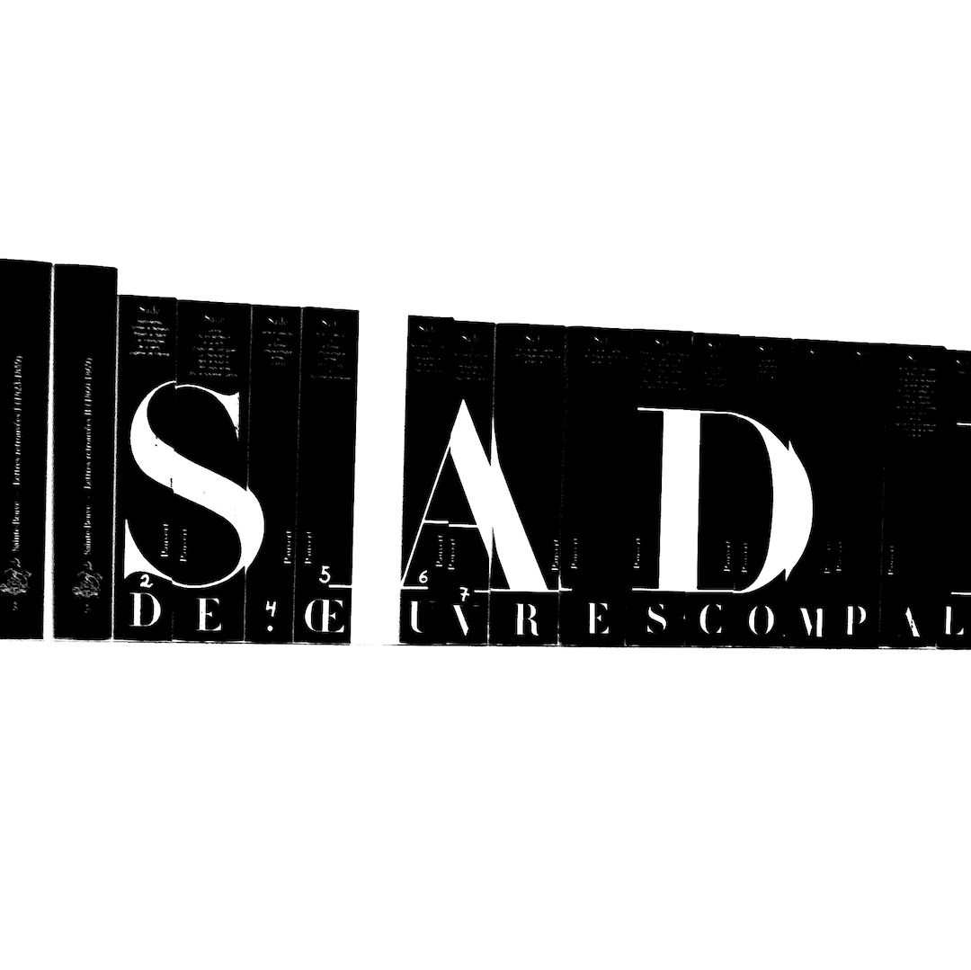abstract black and white image letterforms