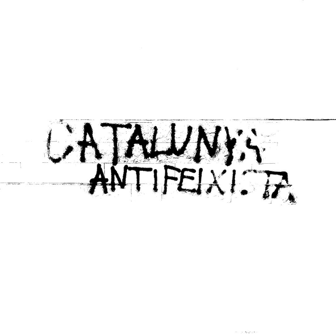 abstract black and white image letterforms