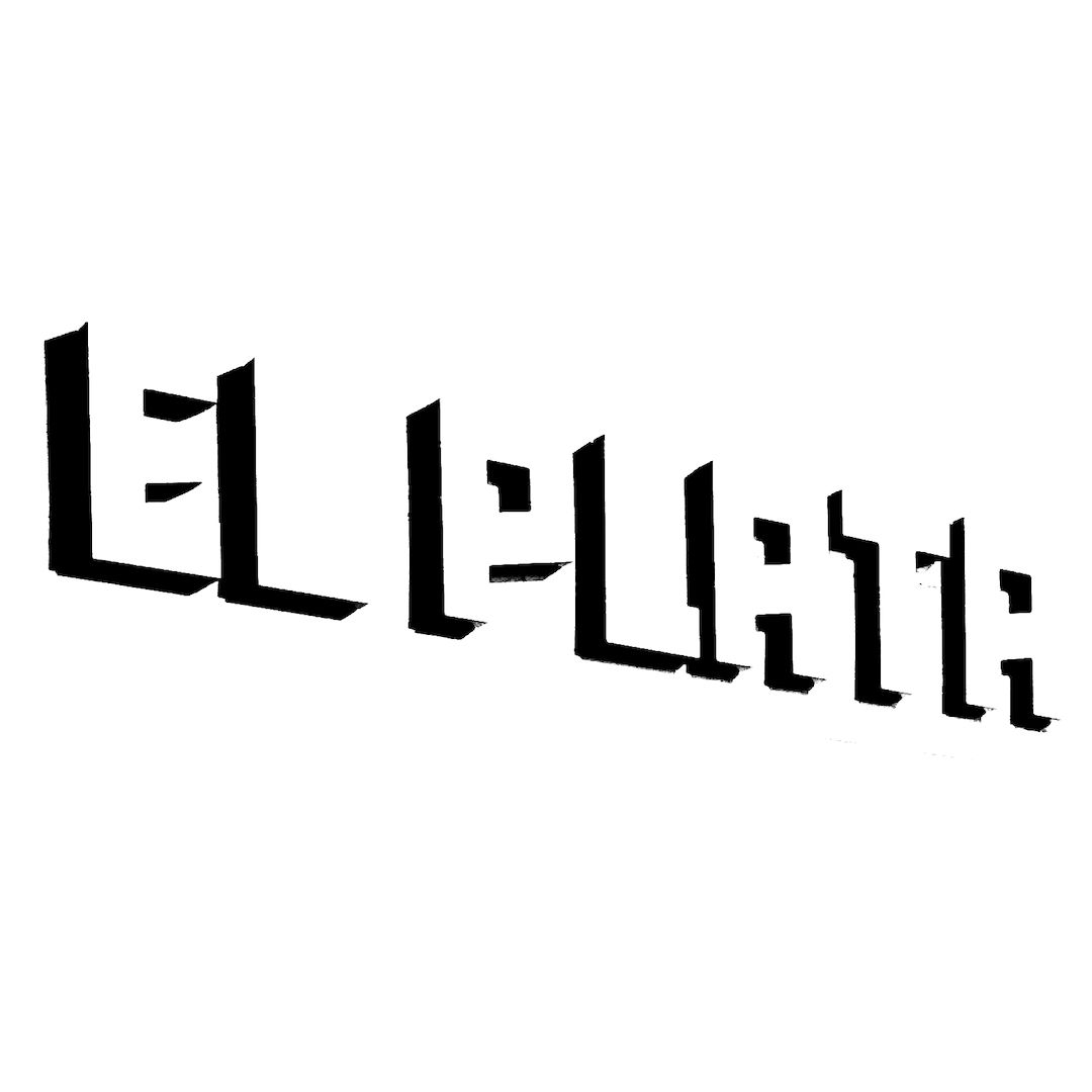 abstract black and white image letterforms