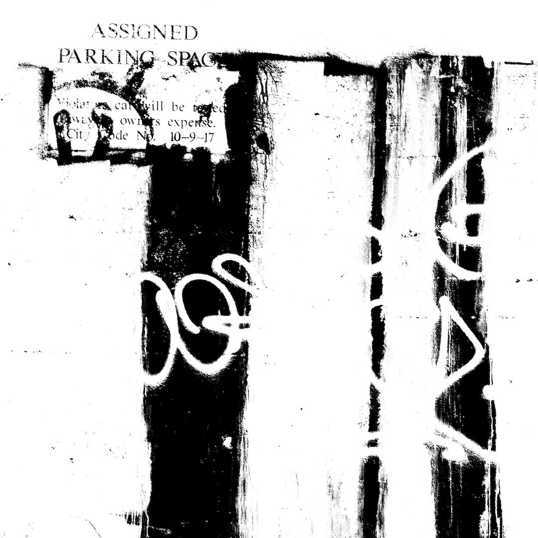 abstract black and white image letterforms