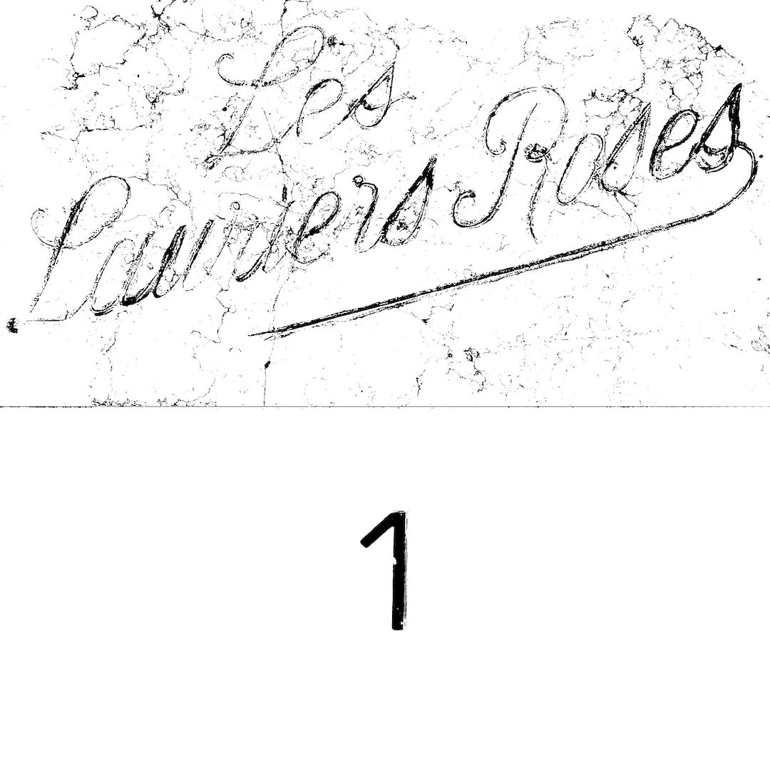 abstract black and white image letterforms