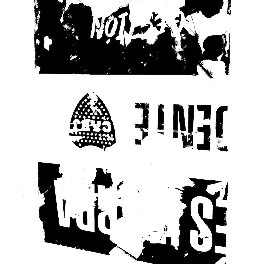 abstract black and white image letterforms