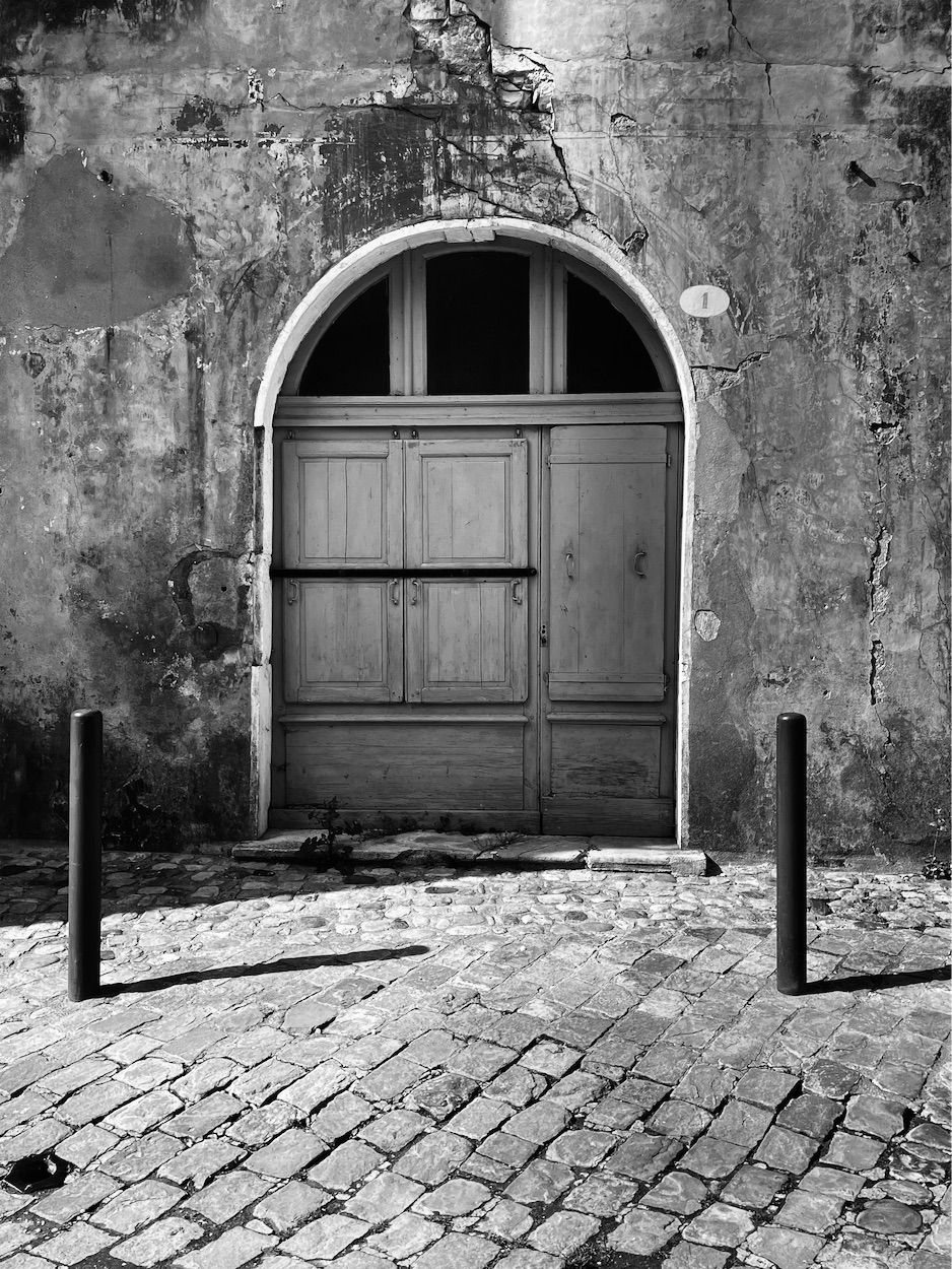 photograph of a doorway, France