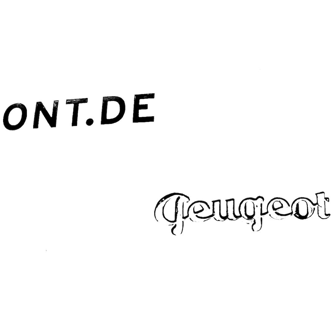 abstract black and white image letterforms