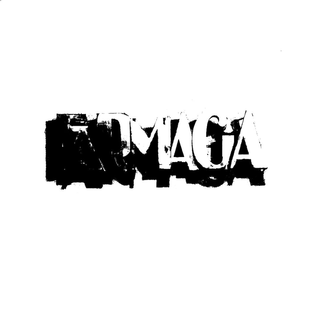 abstract black and white image letterforms