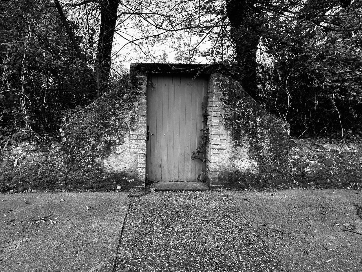 photograph of a doorway, France