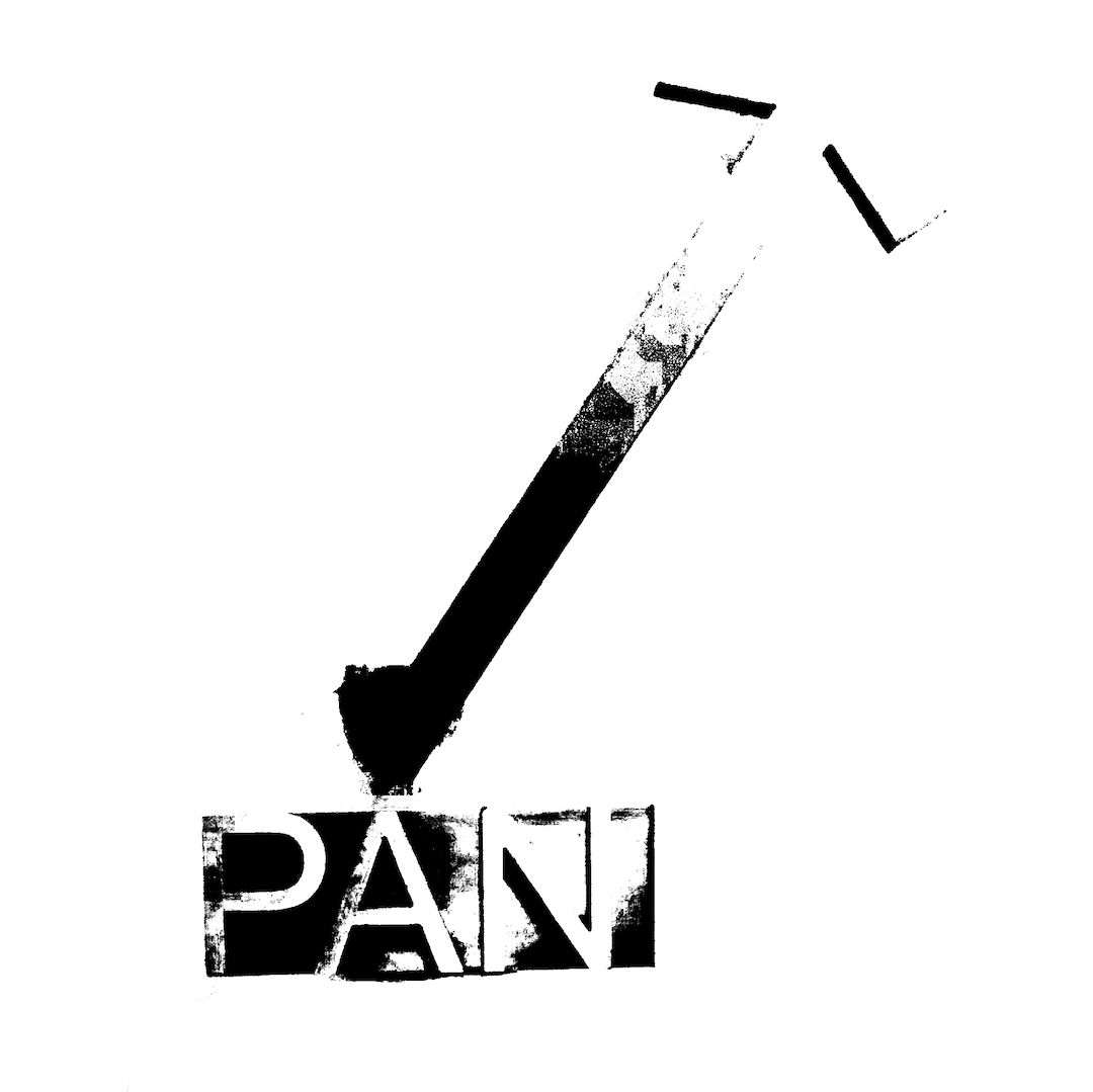 abstract black and white image letterforms