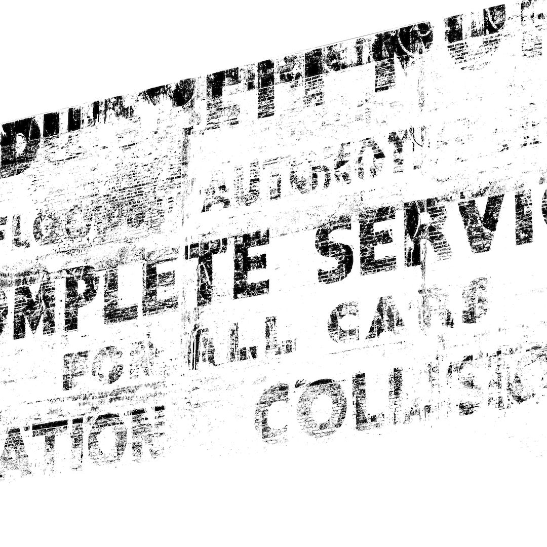 abstract black and white image letterforms