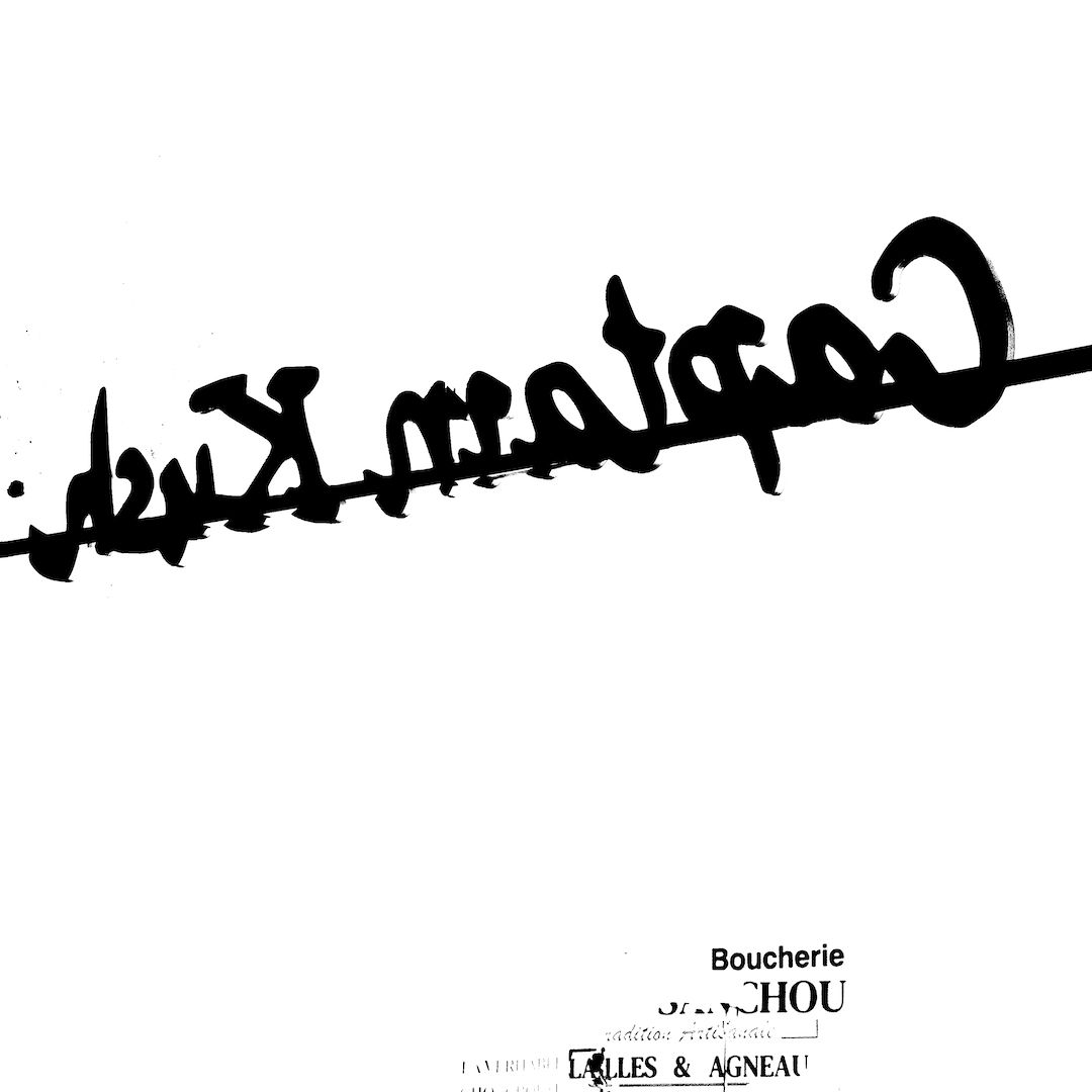 abstract black and white image letterforms