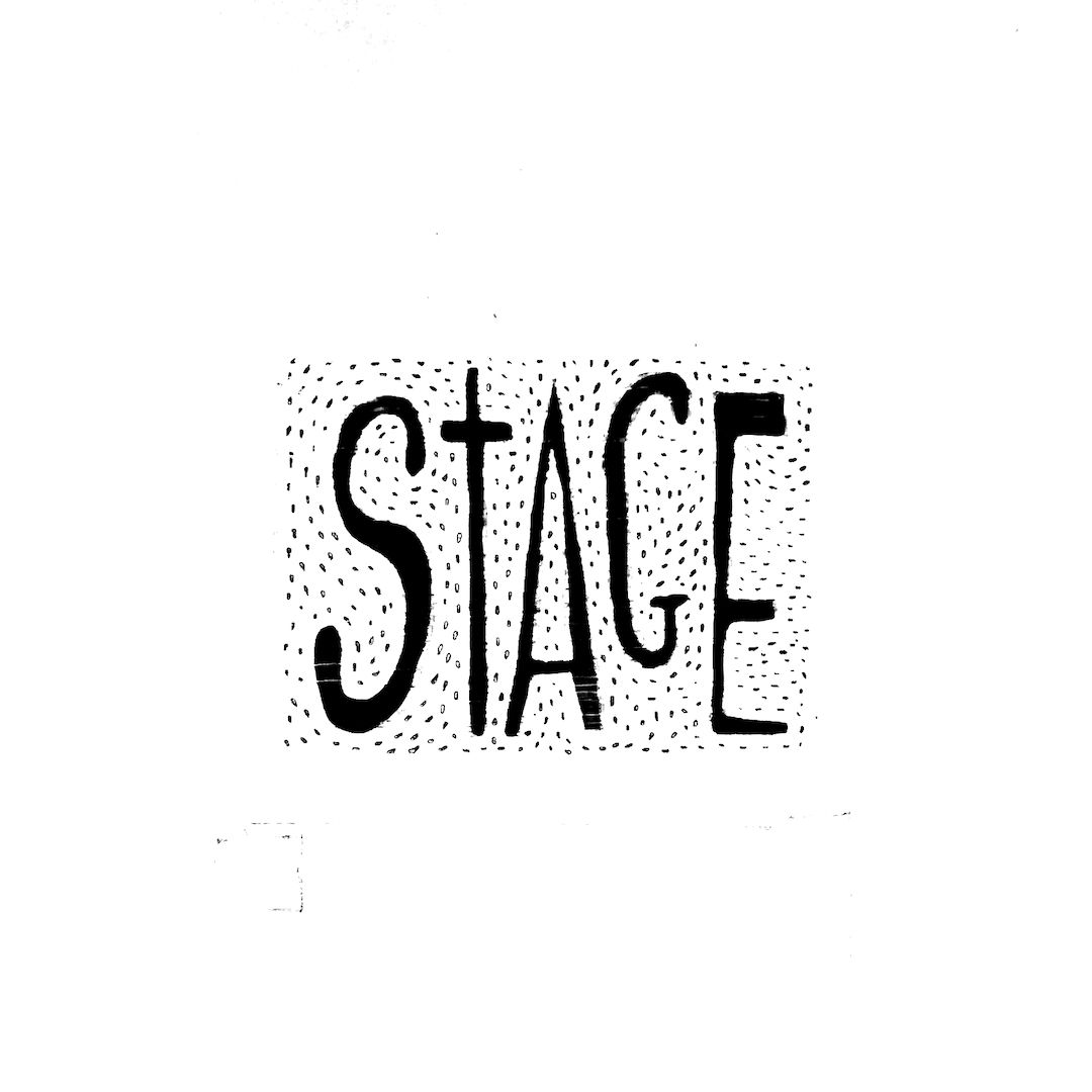 abstract black and white image letterforms